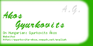 akos gyurkovits business card