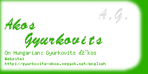 akos gyurkovits business card